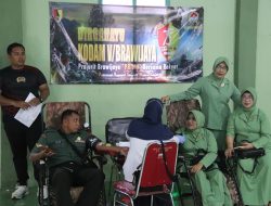 Dalam Rangka Hari Juang TNI AD Ke-78 dan HUT Ke-75 Kodam V/Brawijaya Kodim 0826 Pamekasan Gelar Baksos Donor Darah