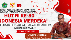 Keluarga Besar Dinas PUPR Pamekasan Mengucapkan Dirgahayu Republik Indonesia ke -80