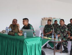 Dandim 0826/Pamekasan Ikuti Kegiatan Vidcon Bersama Perwira Kodim 0826 dan Kepala Desa Samatan