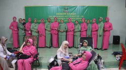 Hari Persit Kartika Chandra Kirana, Dandim 0826/Pamekasan Adakan Nonor Darah