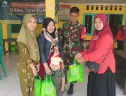 Kegiatan MBG Bagi Ibu Hamil dan Balita di Balai Desa Tambung.