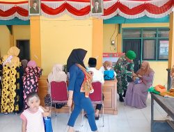 Serma Muhammad Mudhar Ingatkan Para Orang Tua AgarnTetap Bawa Anaknya ke Posyandu