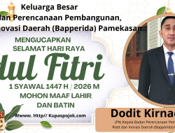 Keluarga Besar BAPPERIDA Pamekasan Mengucapkan Selamat Hari Raya Idhul Fitri