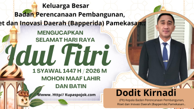 Keluarga Besar BAPPERIDA Pamekasan Mengucapkan Selamat Hari Raya Idhul Fitri