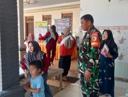 Babinsa Koramil 0826-06/Pademawu Laksanakan Kegiatan Posyandu di Dusun Trokem Desa Majungan