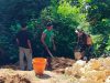 Semangat Gotong Royong Menggema, Babinsa Kawal Pembangunan Jembatan Desa